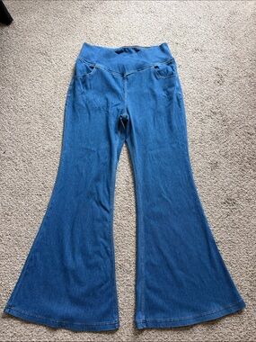 HALARA Blue Flare Jeans with High Waistband large Petite